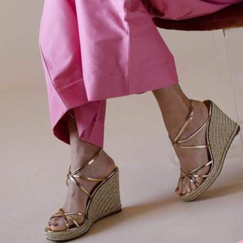 Aquazzura Gold Wedge